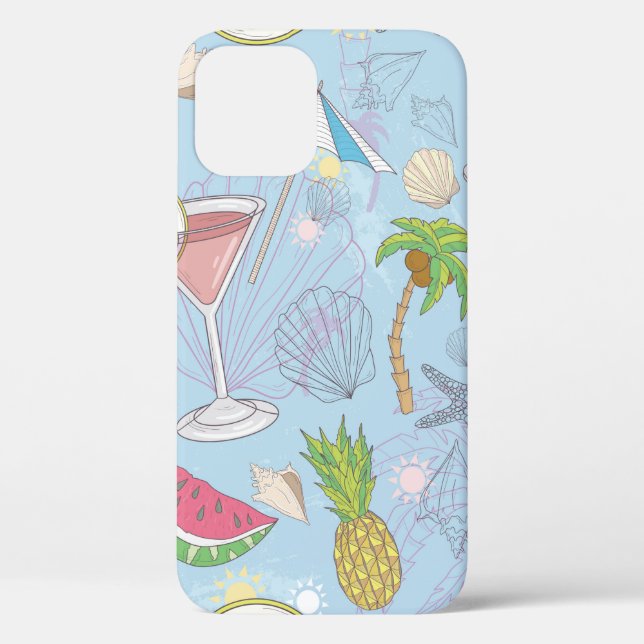 Niedliche Sommer-Illustrationsmuster mit Wassermel Case-Mate iPhone Hülle (Rückseite)