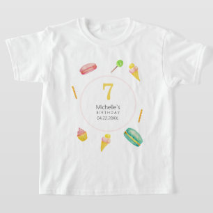Niedliche Sommer Party Aquarellbilder T-Shirt