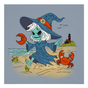 Niedliche Sommerhexe Poster