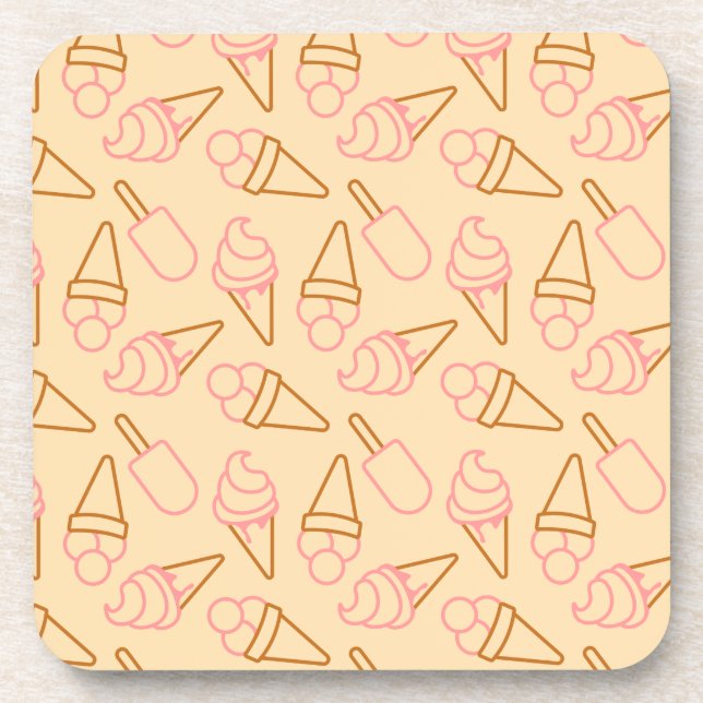 Niedliche Sommerküche mit Konturen aus Kontur Getränkeuntersetzer (Vorderseite)