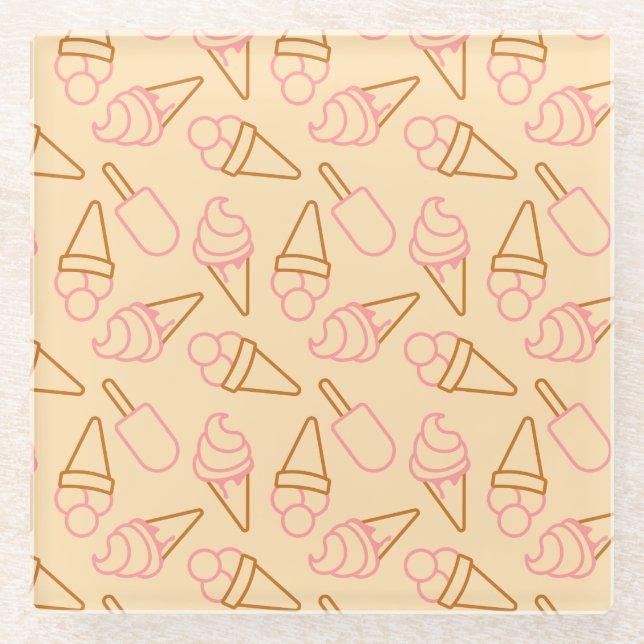 Niedliche Sommerküche mit Konturen aus Kontur Glasuntersetzer (Vorderseite)