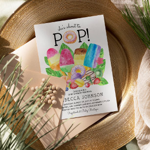 Niedliche Sommerpopsikel & Sweet Leckereien Kinder Einladung