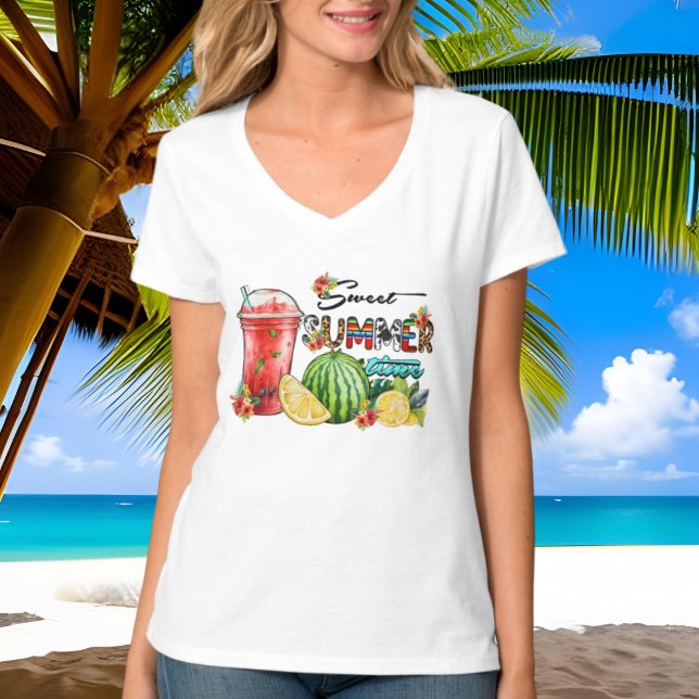 niedliche Sommerzeit Wassermelone T-Shirt (Von Creator hochgeladen)