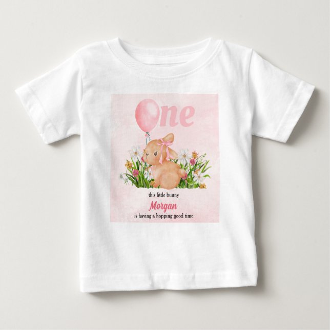 Niedliche Sonne verwandelt eine rosa Girls am 1. G Baby T-shirt (Vorderseite)