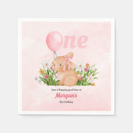 Niedliche Sonne verwandelt eine rosa Girls am 1. G Serviette