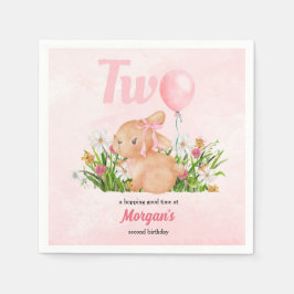 Niedliche Sonne verwandelt zwei rosa Mädchen zum z Serviette