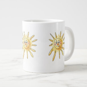Niedliche Sonnen-Kaffeetasse - Glücklicher Cartoon Jumbo-Tasse