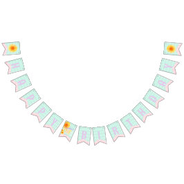 Niedliche Sonnenblume Erster Geburtstag Wimpelkette