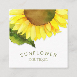 Niedliche Sonnenblume Quadratische Visitenkarte