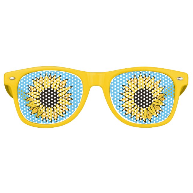 Niedliche Sonnenblumen Augen Gelbe Blume Kinderrüc Partybrille (Vorderseite)