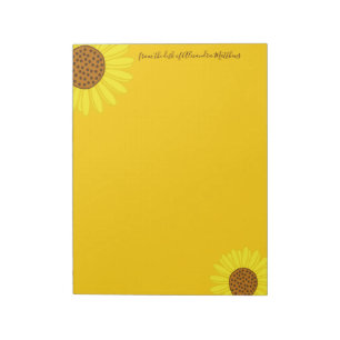Niedliche Sonnenblumen Notizblock