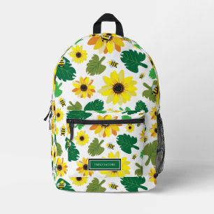Niedliche Sonnenblumenbeutel Bedruckter Rucksack
