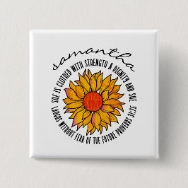 Niedliche Sonnenblumenbibel Button