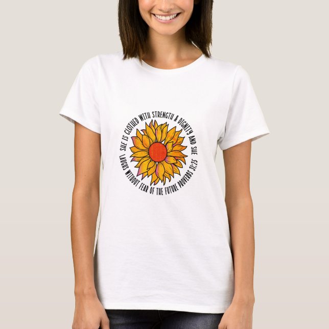 Niedliche Sonnenblumenbibel T-Shirt (Vorderseite)