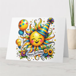 Niedliche Sonnenblumenkarte Geburtstagskarte Karte