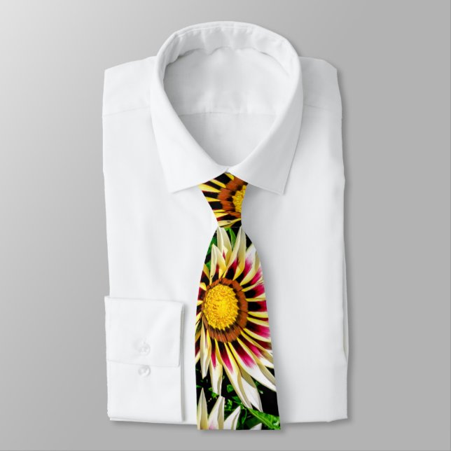 Niedliche Sonnenblumenmuster Krawatte (Gebunden)