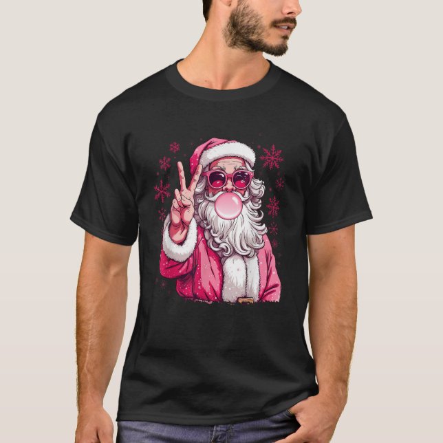 Niedliche Sonnenbrille des Weihnachtsmanns Gum Pin T-Shirt (Vorderseite)
