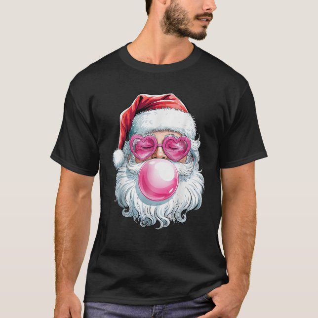 Niedliche Sonnenbrille des Weihnachtsmanns Gum Pin T-Shirt (Vorderseite)