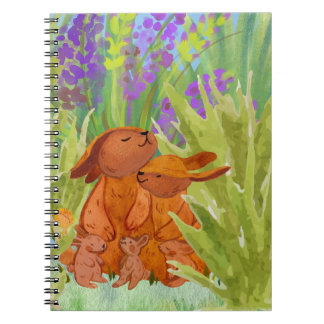 Niedliche Sonnenfamilie in Natur Notizblock