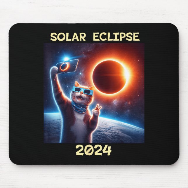 Niedliche Sonnenfinsternis-Katze Mousepad (Vorne)