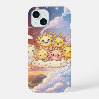 Niedliche Sonnenfreunde Sky-Handyhülle iPhone 15 Hülle