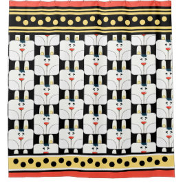 Niedliche Sonnengegenden und Polka Dots Duschvorha Duschvorhang