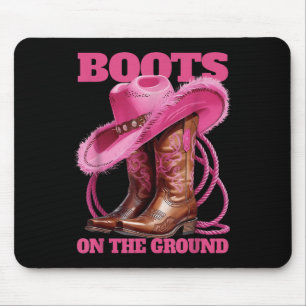 Niedliche Sonnenstiefel auf dem Western "Bodenline Mousepad