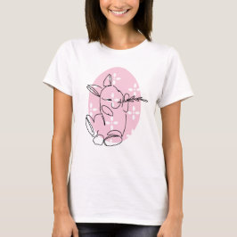 Niedliche Sonnenstrahlen Art Pink Eier Frühling T-Shirt