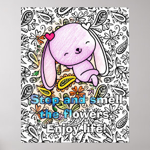 Niedliche Sonnenterrasse in Blume Niedlich Erwachs Poster