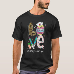 Niedliche Sonnige Liebe Leopard Leopard Ostereier T-Shirt