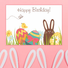 Niedliche, sonnige und dekorierte Eier Happy Birth