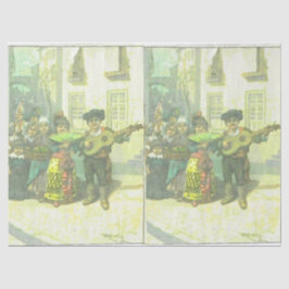 Niedliche Spanische Motif-Decodierung und Geschenk Seidenpapier