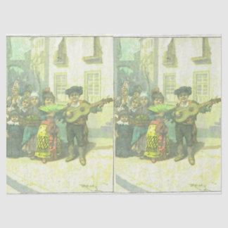 Niedliche Spanische Motif-Decodierung und Geschenk Seidenpapier