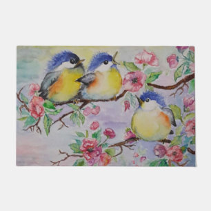 Niedliche Sparrows Doormat Spring Fußmatte