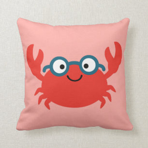 Niedliche Specky Crab Illustration Kissen