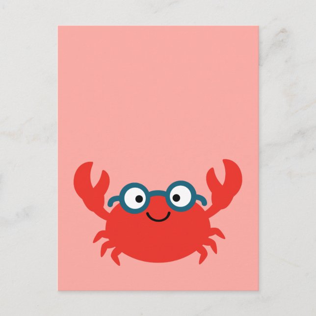 Niedliche Specky Crab Illustration Postkarte (Vorderseite)