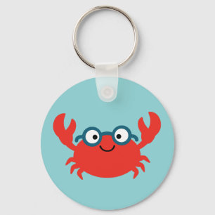 Niedliche Specky Crab Illustration Schlüsselanhänger