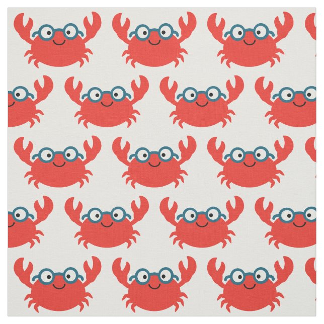 Niedliche Specky Crab Illustration Stoff (Muster)