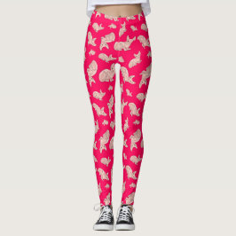 Niedliche Sphynxkatze, rosa Leggings