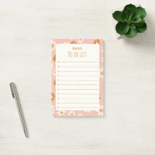 Niedliche spielerische Blume - Personalisiert zu e Post-it Klebezettel