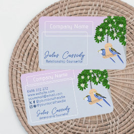 Niedliche, spielerische Papageien-Rahmenberater Visitenkarte