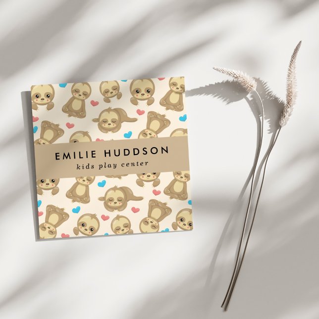 Niedliche Spielplätze, Kinderspielzentrum, Aktivze Quadratische Visitenkarte (Von Creator hochgeladen)