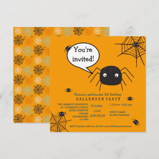 Niedliche Spinne Geburtstag/Halloween-Kind