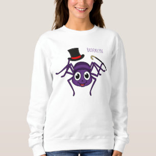 Niedliche Spinne im Cartoon oben Sweatshirt