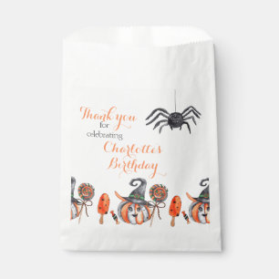 Niedliche Spinne und Pumpkin Wasserfarbe Halloween Geschenktütchen