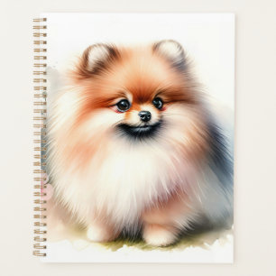 Niedliche Spitz-Aquarelldarstellung Planer