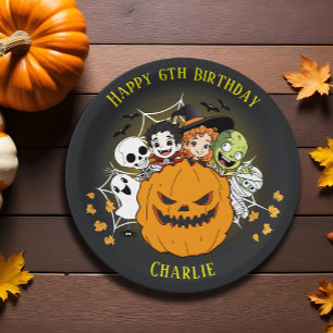 Niedliche Spooktacular Halloween Monster Geburtsta Pappteller