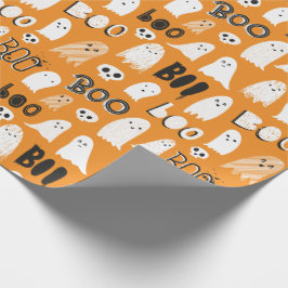 Niedliche Spooky Ghosts, Skulls und Boo Geschenkpapier