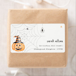 Niedliche Spooky Halloween Pumpkin Spider-Adresse