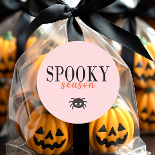 Niedliche Spooky Season Halloween Spider Runder Aufkleber